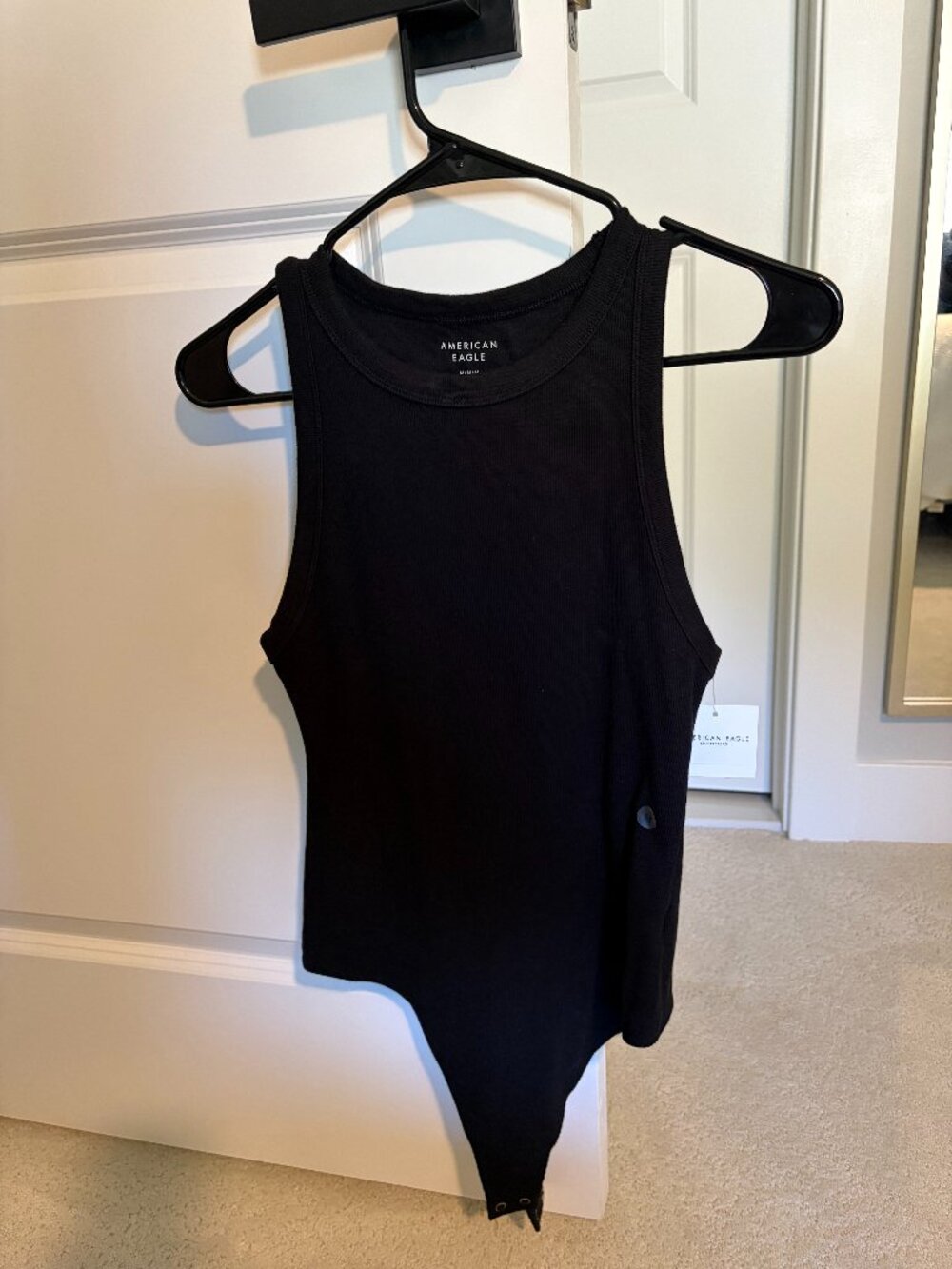 NWT American Eagle Black Tank Top Bodysuit Size Medium